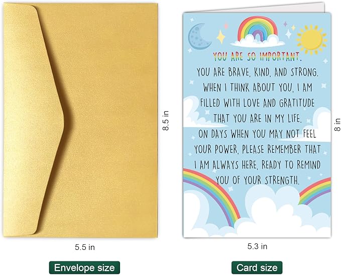 Chenive Encouragement Card for Women Men, Thinking of Card, Motivational Card, Emotional Support Card, Friendship Card, You are So Important I Am Always Here
