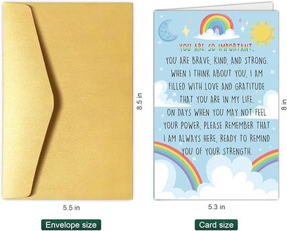 Chenive Encouragement Card for Women Men, Thinking of Card, Motivational Card, Emotional Support Card, Friendship Card, You are So Important I Am Always Here