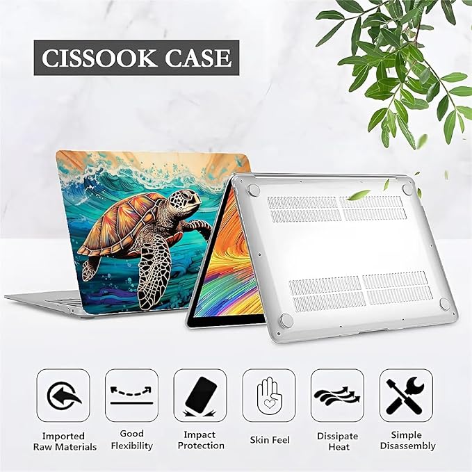 Compatible with 16.2 Inch MacBook Pro 2485/A2780, Animal Sea Turtle Hard Plastic Shell Cover Case