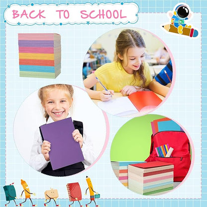 100 Pack A5 Kraft Notebooks Ruled Lined Journals Notebooks Soft Cover Kraft Composition Notepad Travel Diary Journals Memo for Girls, Students, Office, School Supplies (Fresh Color)