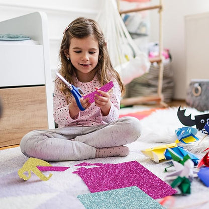 Simetufy Glitter Cardstock Paper, 60 Sheets 20 Colors, Colored Cardstock for Cricut, Premium Glitter Paper for Crafts, A4 Glitter Card Stock for DIY Projects, Sparkly Paper for Card Making, 250 GSM