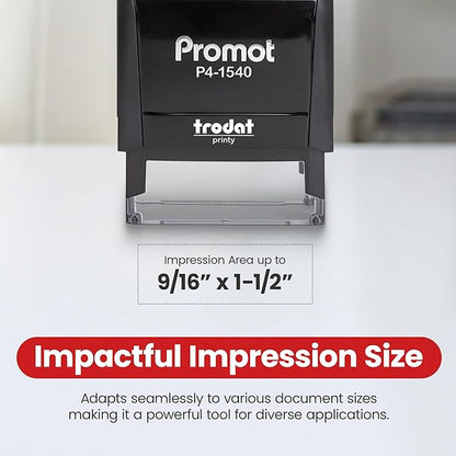 Promot Please Sign and Return Self Inking Rubber Stamp - Refillable Teacher Stamps - Business, Bookkeeping, Ordering, Accounting, Work, Bank, Office Stamper - Red Ink
