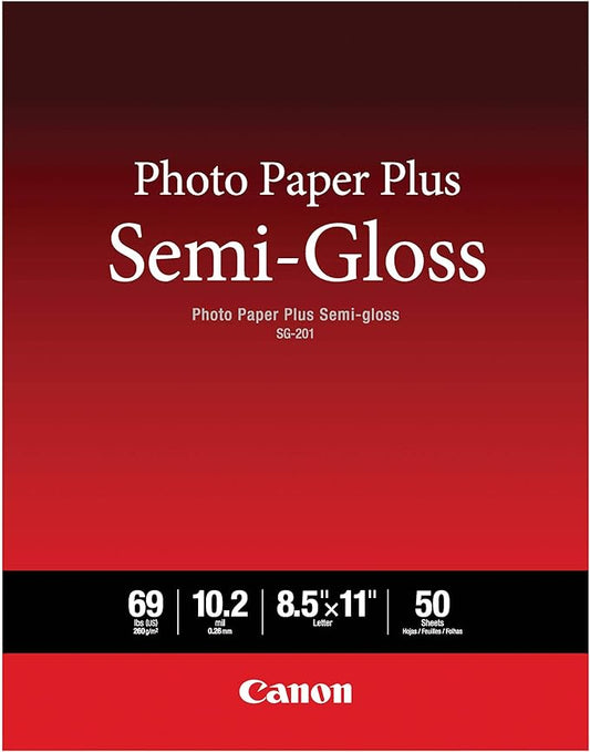 Canon Photo Paper Plus Semi-Gloss Letter Size (50 Sheets) (SG-201 LTR)