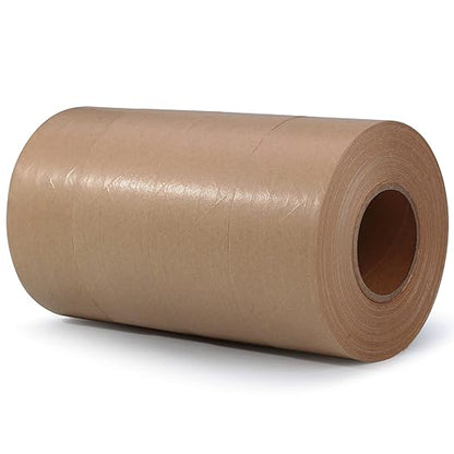 LLPT Kraft Paper Gummed Tape 1.89” x 66 Yards 4 Pack Reinforced Fiberglass Water Activated Kraft Tape Brown Packing Tape Heavy Duty for Mailing Shipping Sealing Boxes (PGB4860R04)