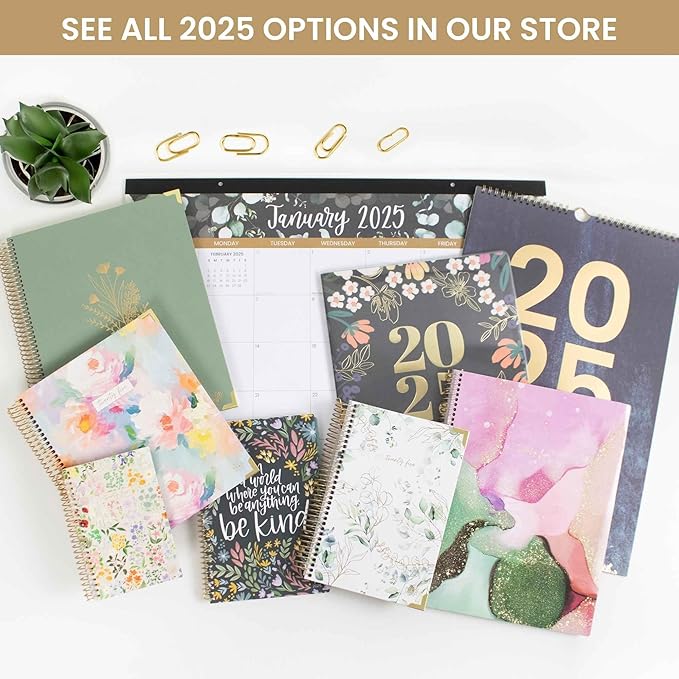 bloom daily planners 2025 Calendar Year Monthly Hanging Wall Calendar (January 2025 through December 2025) - Large 11” x 17” - Holiday Icons