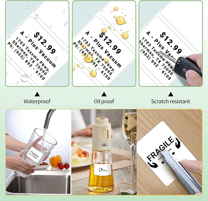 Phomemo Thermal Labels-for M110/M221/M220/M120/M200,1.57"x1.18"(40x30mm),230 Labels/Roll, for Barcode/Address/Mailing/Logo/Business/Home Tag