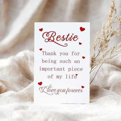 Funny Best Friend Birthday Card, Sweet Birthday Gifts Cards for Bestie Sister, Unique Thank You for Bestie Card, Cute Best Friend Birthday Gift Idea