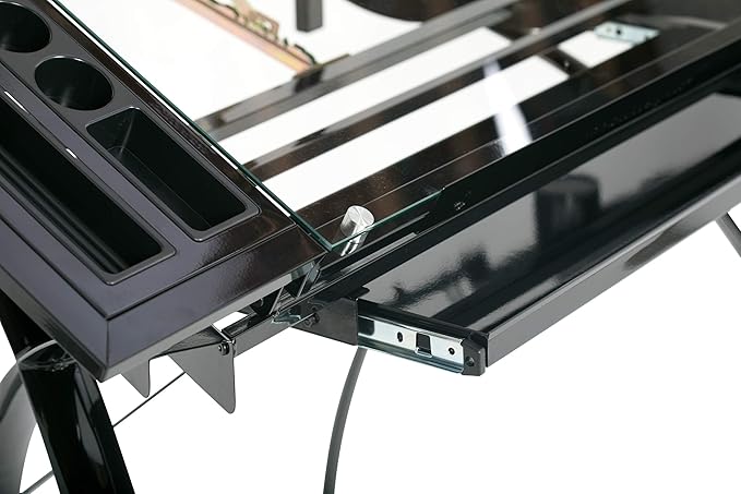 Studio Designs Futura Tower in Black with Clear Glass