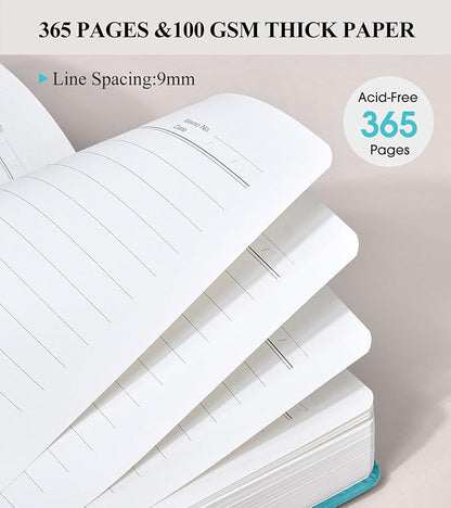 365 Page Thick Lined Journal Notebook for Men Women, A4 Large Leather Journals for Writing, Hardcover Notebooks for Work, School, Note Taking, Business, Travel Diary, College Ruled 8.5" x 11"