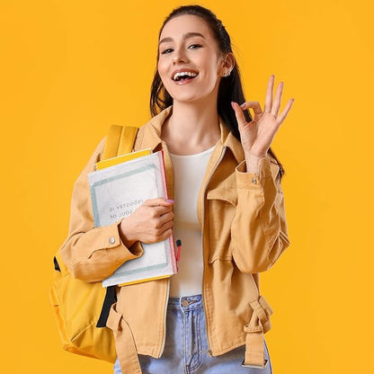 EOOUT 56pcs Mesh Zipper Pouch Zipper Bag, Durable Pouches for Organization Puzzle Storage, Letter Size, A4 Size, for Office Supplies