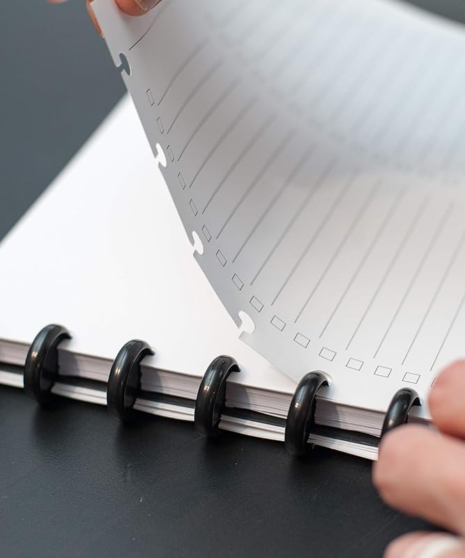 BetterNote Horizontal Undated Calendar Refill Pages for Disc Notebook, fits The Happy Planner, Discbound Levenger Circa, Staples Arc, TUL (Whimsy- 12 months, 9-Disc, 7"x9.25")