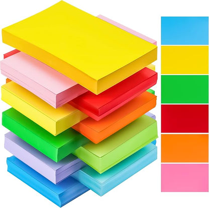 MotBach 600 Pieces Index Cards Flash Cards,3" x 5", 10 Color Assorted Color Blank Memo Note Cards Unlined Studying Record Index Cards To Do List for Home School Office Supplies