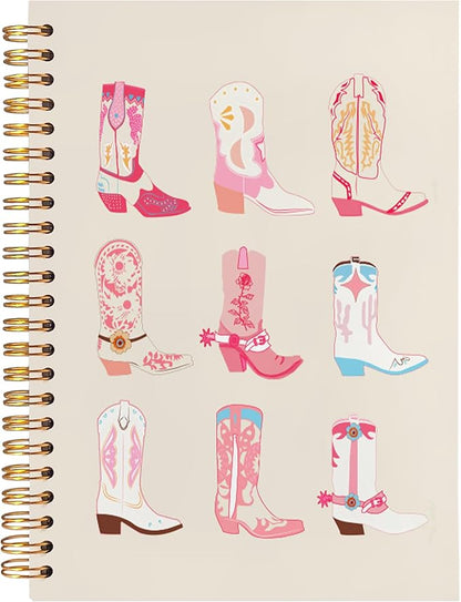 BearCake Cowgirl Notebook,Cowgirl Gifts,Western Office Supplies, Western Stuff for Women, Pink Cowgirl Notebook,Cowgirl Preppy Notebook,Cowgirl Stuff, Boho Western Notebook,Western Journals for Women 5.5x8.3