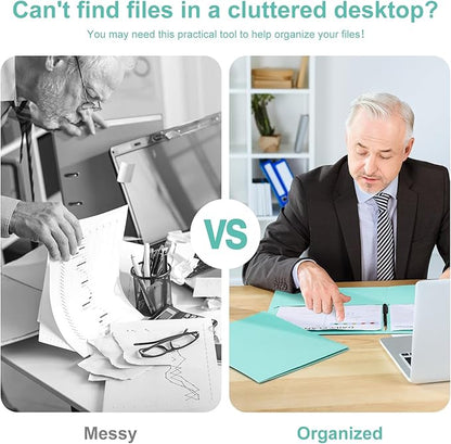 Harloon 75 Pack Two Pocket Portfolio Folders Bulk, 8.5 x 11 Inches Textured Paper with Business Card Slot Letter Size File Folders for Office School Classroom (Light Blue)