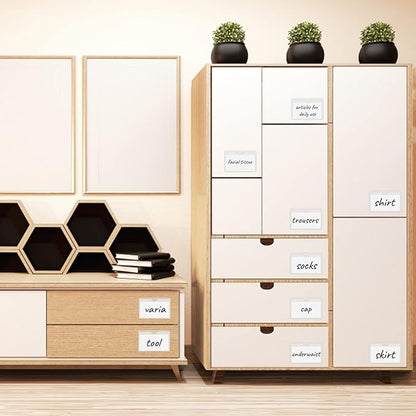 100 Pack Self-Adhesive 3" x 5" Index Card Pockets with Top Open for Loading, Clear Plastic Index Card Lables Holder for Organizing Storage Bins and Protecting Cards Photos Labels