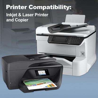 100 Labels 8.5"x11" Full Sheet Shipping Labels for Laser & Inkjet Printers, 8 1/2x11 Matte White 1 Per Sheet Full Page Mailing Label Sheets for Copier Printer, Full Size Labels