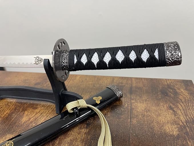 17 inch Stainless Steel Bride's Mini Katana Kill Bill Sword Mini Dagger Letter Opener Table Decor w/Free Display Stand