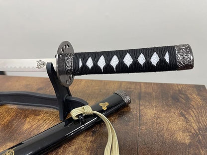 17 inch Stainless Steel Bride's Mini Katana Kill Bill Sword Mini Dagger Letter Opener Table Decor w/Free Display Stand