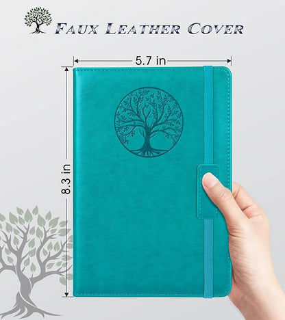 Lined Journal Notebook for Women Men,256 Pages A5 Hardcover Leather Journals for Writing,Travel,Business,Work & School,College Ruled Notebooks for Note Taking,Diary Notepad 5.7"×8.3" (blue)