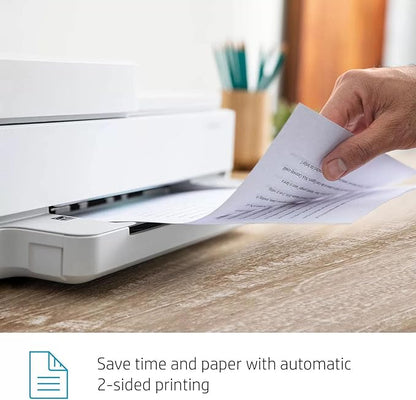 HP Envy 6458e All-in-One Wireless Color Inkjet Printer, Print Copy Scan - 10 ppm, 4800 x 1200 dpi, Auto 2-Sided Printing, 35-Sheet ADF, Dual-Band WiFi, Instant Ink Ready, White (Renewed)