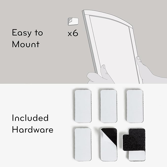 U Brands Magnetic Dry Erase 3-in-1 Calendar Board, 20"x16", Black and Gray Frame