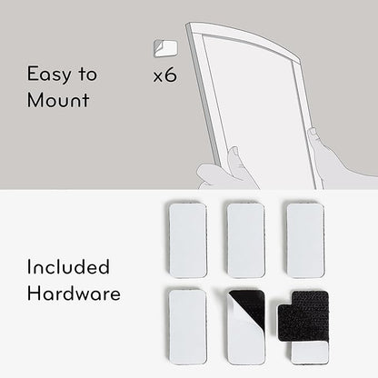 U Brands Magnetic Dry Erase 3-in-1 Calendar Board, 20"x16", Black and Gray Frame