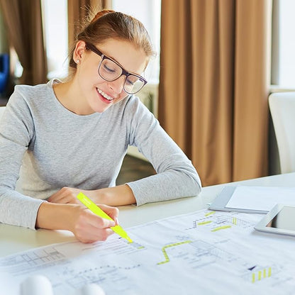 Vitoler Fluorescent Yellow Highlighters,20 Pack Bright Color Chisel tip Highlighters for Adults Kids in the Home School Office