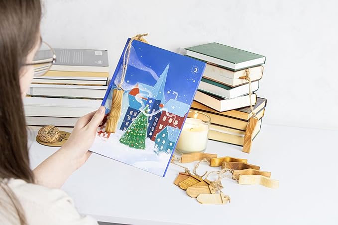 Handmade Wooden Book Page Holder - Wooden Thumb Bookmark - Novel Reading Accessories, Book Gadgets, Presents for Readers, Book Lovers Gifts, Bookworm (Oak Natural)