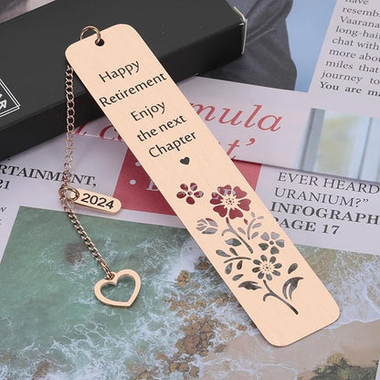 Secret Santa Gifts for Coworker, Christmas Gifts for Women 2024, Coworker Leaving Gifts for Women, Retirement Gifts for Women Men, Metal Happy Retirement Bookmark, Cool Retirement Gifts for Teacher