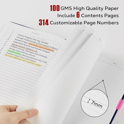 Thick Notebook Journals for Writing, Hardcover College Ruled Notebook Lined Journal for School Office Women and Men Work Organization, B5, 7.1'' X 10'', Burgundy, 320 Pages