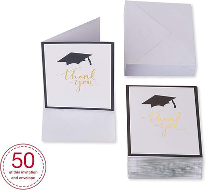 American Greetings Graduation Thank You Cards with Envelopes, Blank (50-Count)