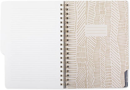 Fringe Studio Large Tab Notebook,Tribal Lines, Flexible Paperback Cover, College Ruled, 5 Subject/Die-Cut Dividers, 7.25" X 10", 180 Lined Pages (343007), Multicolor