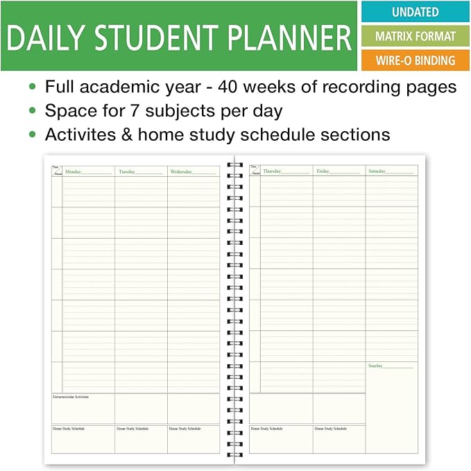 Elan Publishing Company Deluxe Full-Year Student Planner for High School 40 Weeks (HS-90)