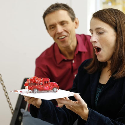 Lovepop Everyday Pop-Up Card for Her, Him, Girls, Boys - 3D Love Greeting Cards - Love Delivery Truck - 5" x 7" - Blank Note Card & Envelope Included