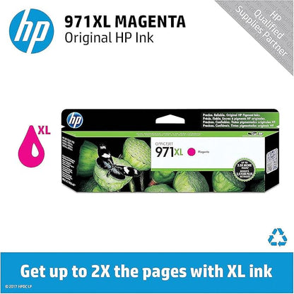 HP 971XL | PageWide Cartridge High Yield | Magenta | Works with HP OfficeJet Pro X451, X476, X551, X576 | CN627AM