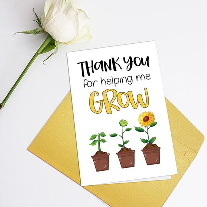 Supoeguk Funny Thank You Card for Teacher, Cute Appreciation Card for Teacher Mom, Teachers Day Card, Gift for Teacher Mentor