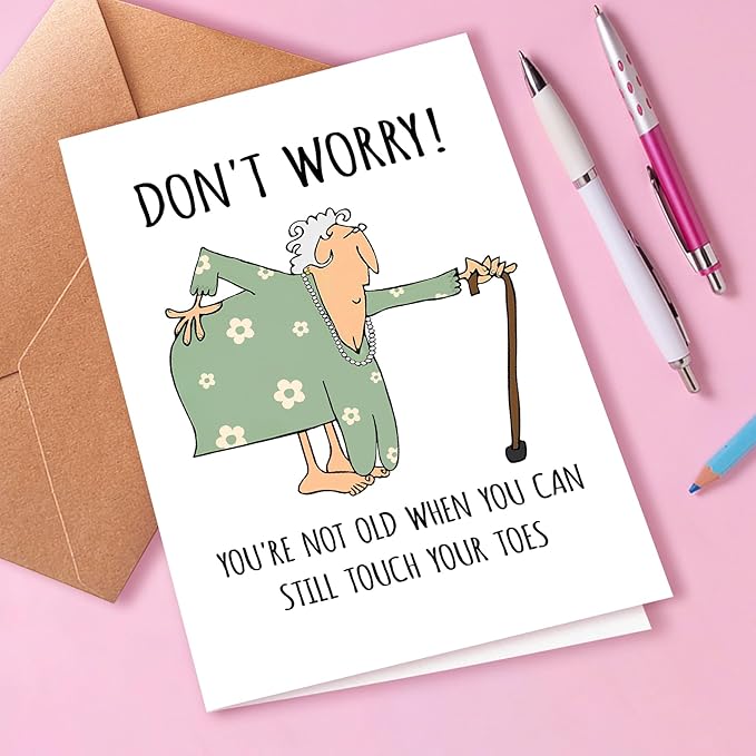 Rude Birthday Card Friendship Card for Woman, Funny Getting Older Card for Friends Bestie Family Wife, Happy Birthday Card Old Age Women, Humorous Birthday Card for Friends and Family