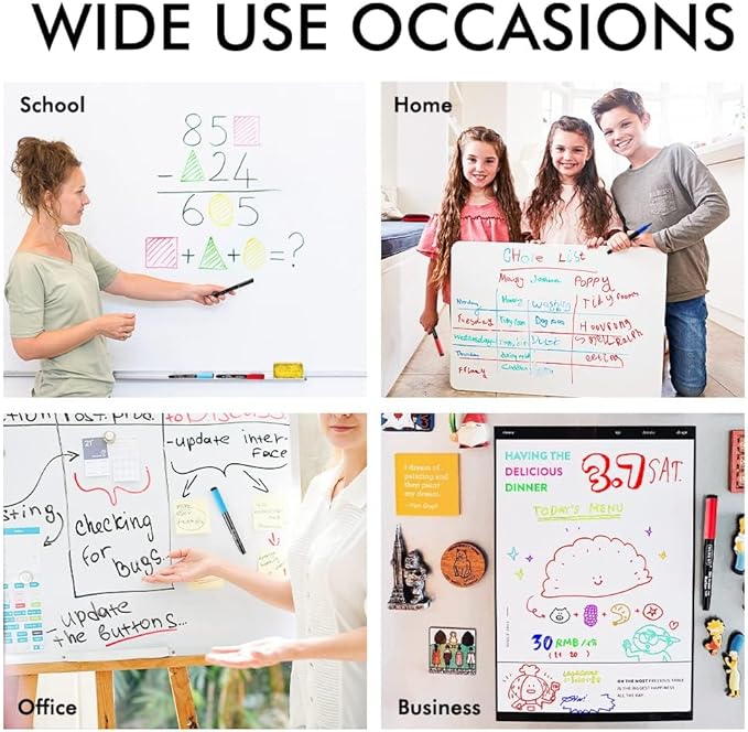 Shuttle Art Dry Erase Markers, 32 Pack 16 Colors Magnetic Whiteboard Markers with Erase, Fine Point Dry Erase Markers Perfect For Writing on Whiteboards,Mirrors for School Office Home