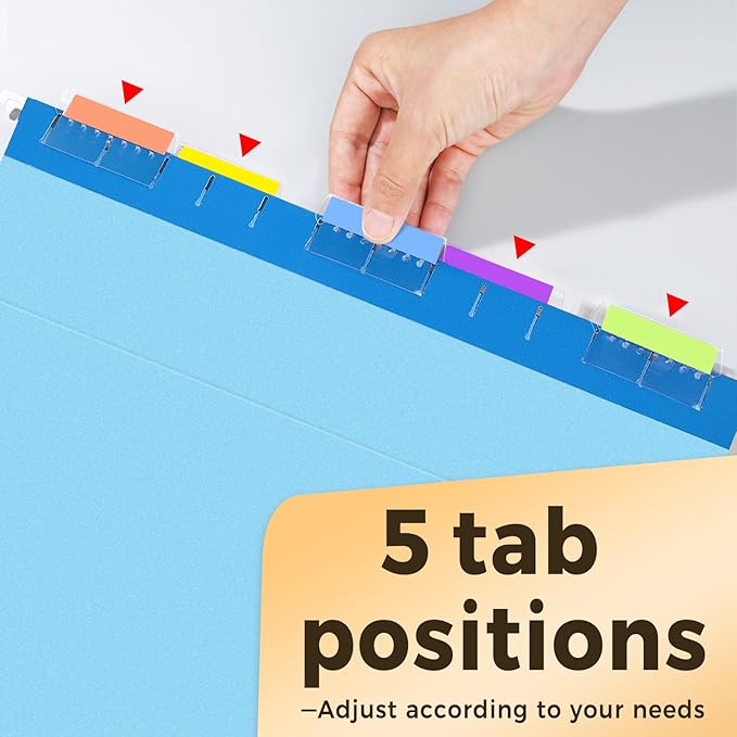 SUNEE Hanging File Folders Legal Size, Blue File Folders 25 Pack 1/5-Cut Tabs, Stay Organized for Your Home and Office Bulk File and Documents