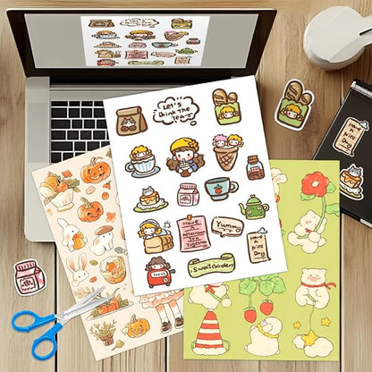 100 Sheets 8.5x11 Printable Sticker Paper work with Inkjet, Laser Printer & Cricut Maker, Labelchoice Blank Matte White Full Paper Sticker Printer Paper, Self Adhesive A4 Letter Size Full Sheet Labels