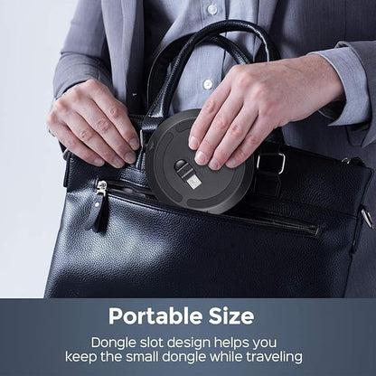 EMEET Conference Speaker and Microphone Luna 360° Voice Pickup w/Noise Reduction/Mute/Indicator USB Bluetooth Speakerphone w/Dongle for 8 People Daisy Chain for 16 Compatible with Leading Software