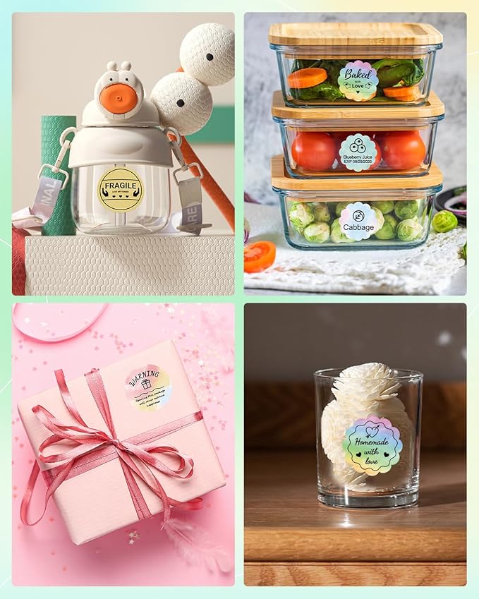 Square Thermal Label Compatible with M100/M110/M120/M260/M220/M150, 1.57'' x 1.18'' (40 x 30 mm), Sticker Thermal Label for Logo/Gift Labels/Thank You Label/Small Business/,230 Labels/Roll