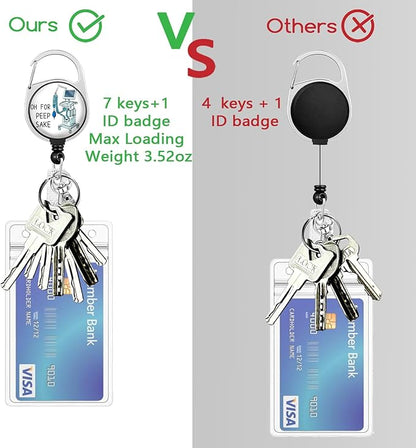 Funny Respiratory Therapist Badge Reel Holder Retractable Heavy Duty with 360° Swivel Carabiner Clip, RT Inhale RRT Badge Reel, Nurse Badge Holder Retractable Clip, Respiratory Therapist Gifts