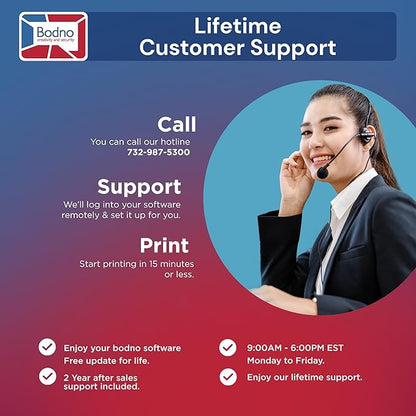 Bodno Evolis Primacy 2 Single Sided ID Card Printer & Complete Supplies Package Gold Edition ID Software