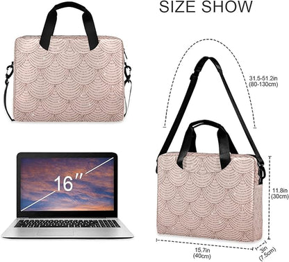 ALAZA Rose Gold Glitter Mermaid Scales Laptop Messenger Bag Case Sleeve Briefcase Women, Multi02