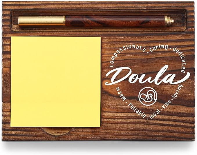 Doula Sticky Note Holder, Thank You Gifts for Pregnancy Support Childbirth Helper, Birth Worker Delivery Doula Appreciation Gifts, Nurse Week Gifts Desk Self-Stick Note Pad Holders TZP40