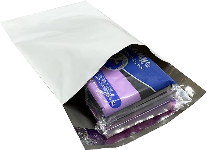 Colored Poly Mailers Pack of: Be creative with your packaging with Colored mailers (White, 6" x 9" pack of 200)