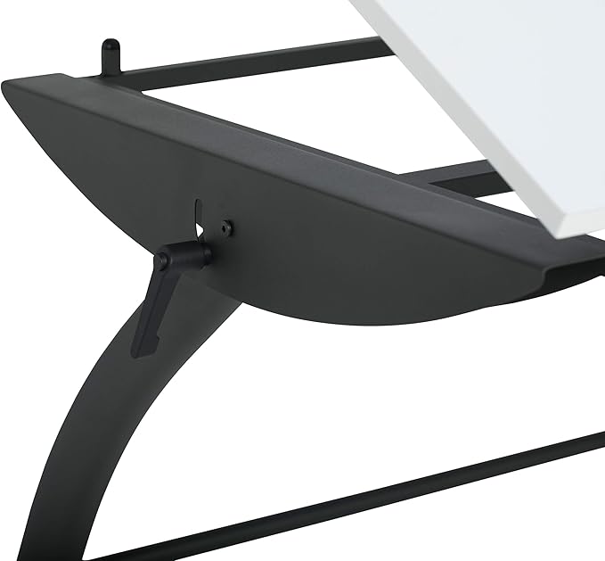 SD STUDIO DESIGNS Triflex Drawing Table, Sit to Stand Up Adjustable Office Home Computer Desk, 35.25" W X 23.5" D, Charcoal Black/White