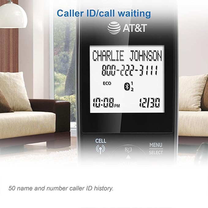 AT&T GL2113-31 Cordless Phone with Smart Call Blocker, Bluetooth Connect to Cell, Answering Machine, Full-Duplex Speakerphone