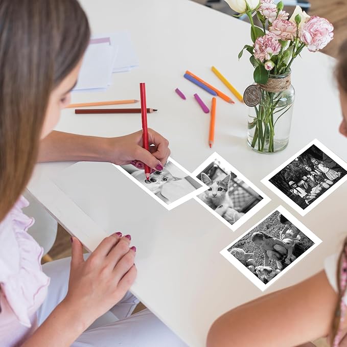 6 Rolls Kids Camera Instant Print Refill Paper Set, Phetium HD Printing Thermal Paper for Most Kids Instant Camera Photo Print (2*Pink, 2*Blue, 2*Yellow)